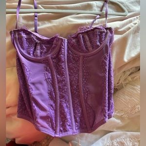 Purple modern love corset